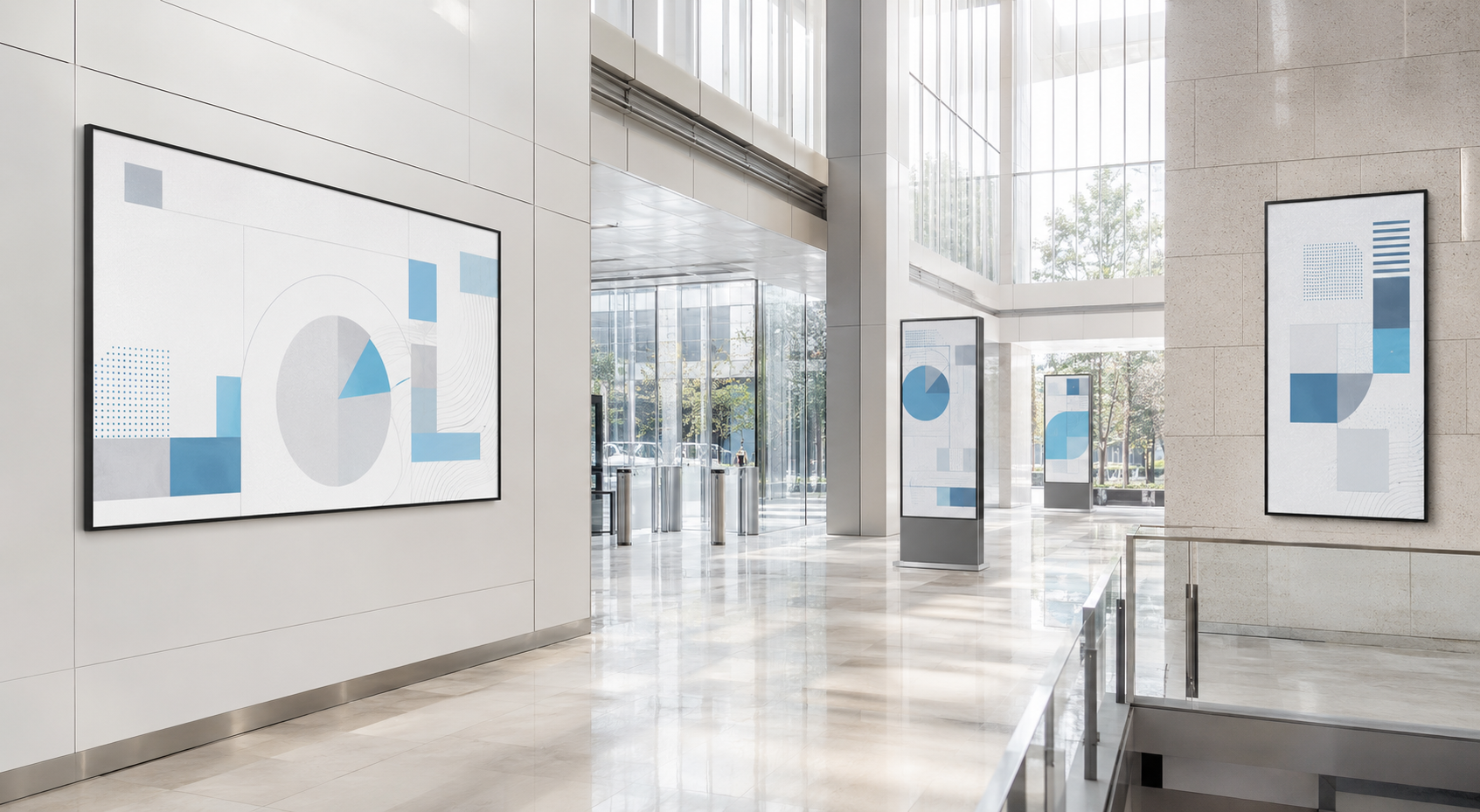 Interactive touchscreen information terminal designed for public self-service